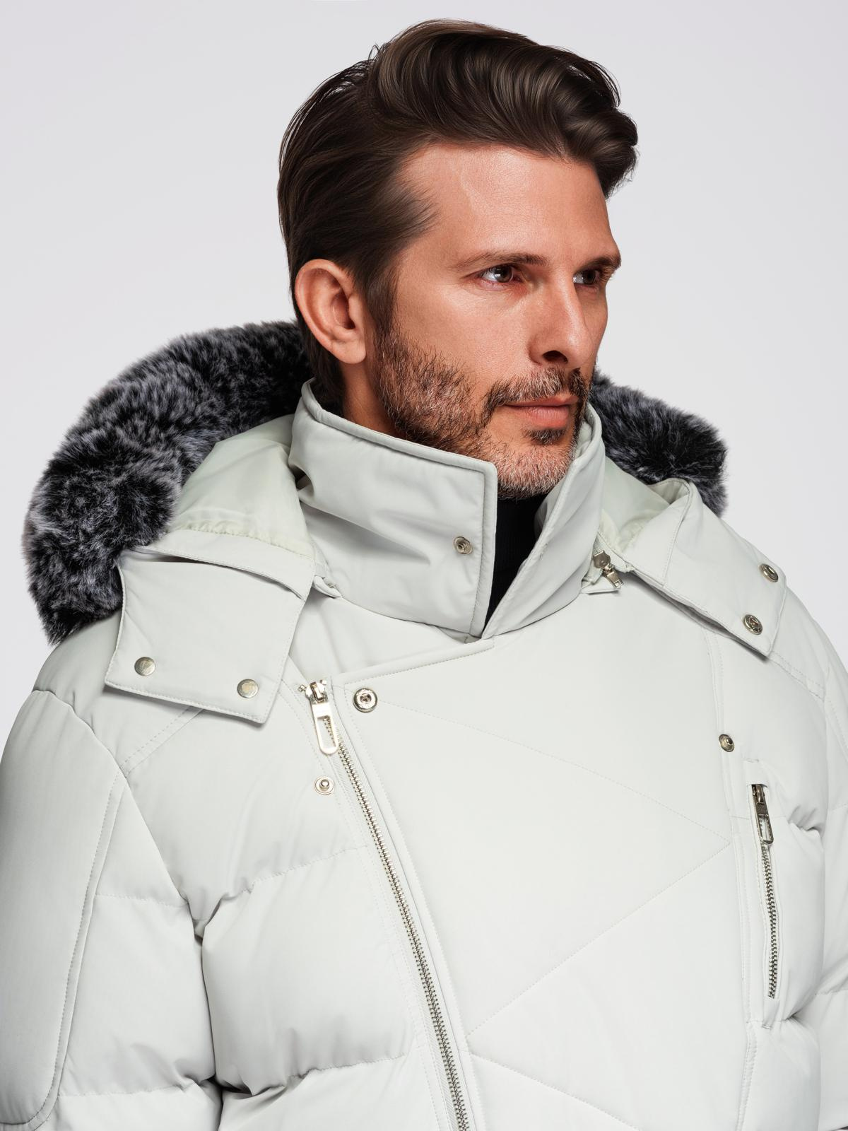 Meeste tepitud talvejakk kapuutsiga Ombre Clothing - Image 21