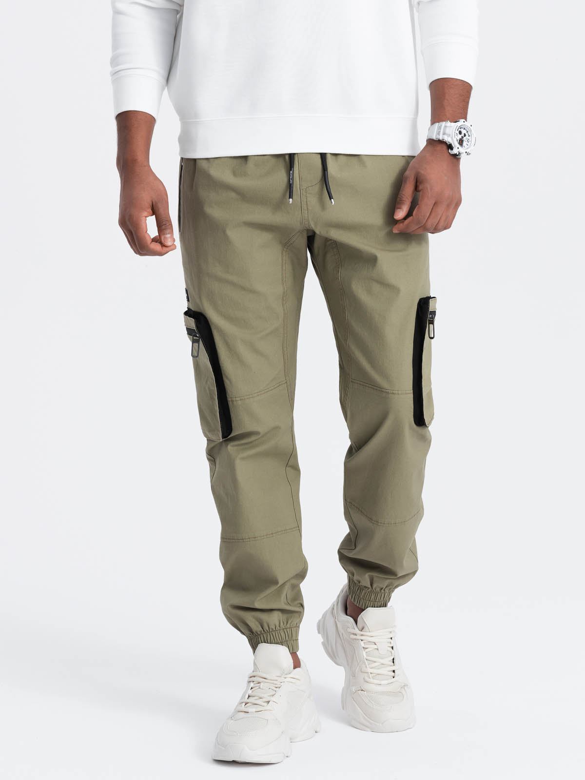 Meeste cargo-stiilis dressipüksid Ombre Clothing - Image 70