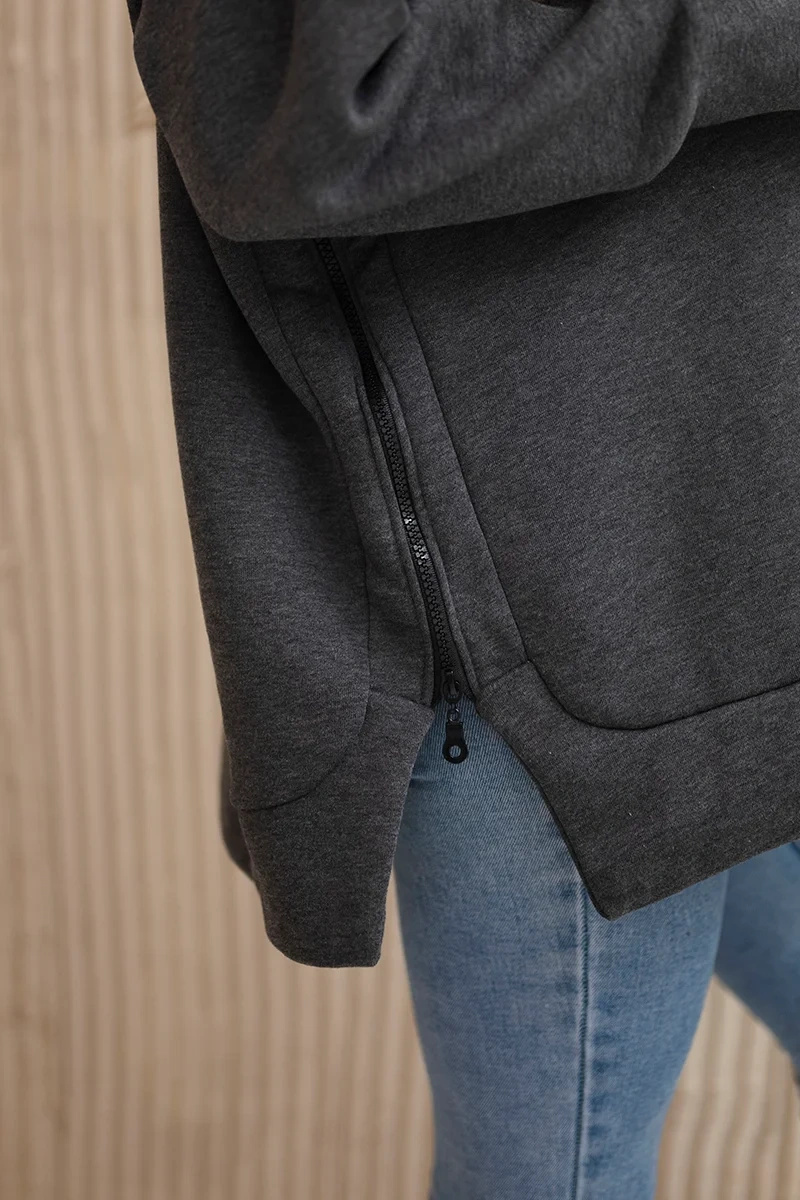 Naiste soe kapuutsiga dressipluus küljelukuga - Image 31