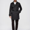 Elegantne kaherealine meeste SLIM FIT trenšmantel vööga - beež V1 OM-COLC-0146 - Thumbnail Image 14