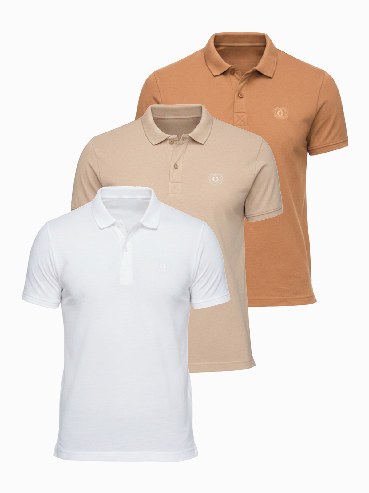 Meeste puuvillased polosärgid Ombre Clothing, 3 tk komplektis - Image 27