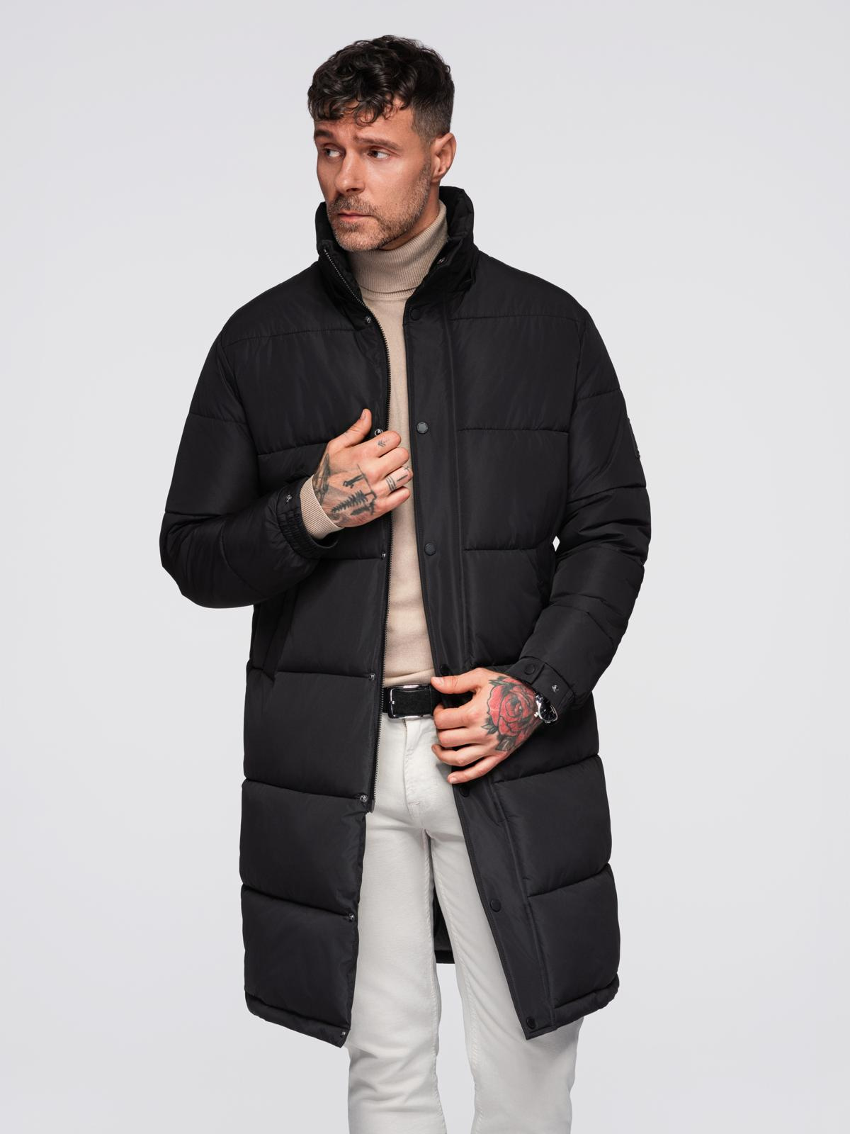 Meeste tepitud pikem talvejope kapuutsiga Ombre Clothing - Image 4