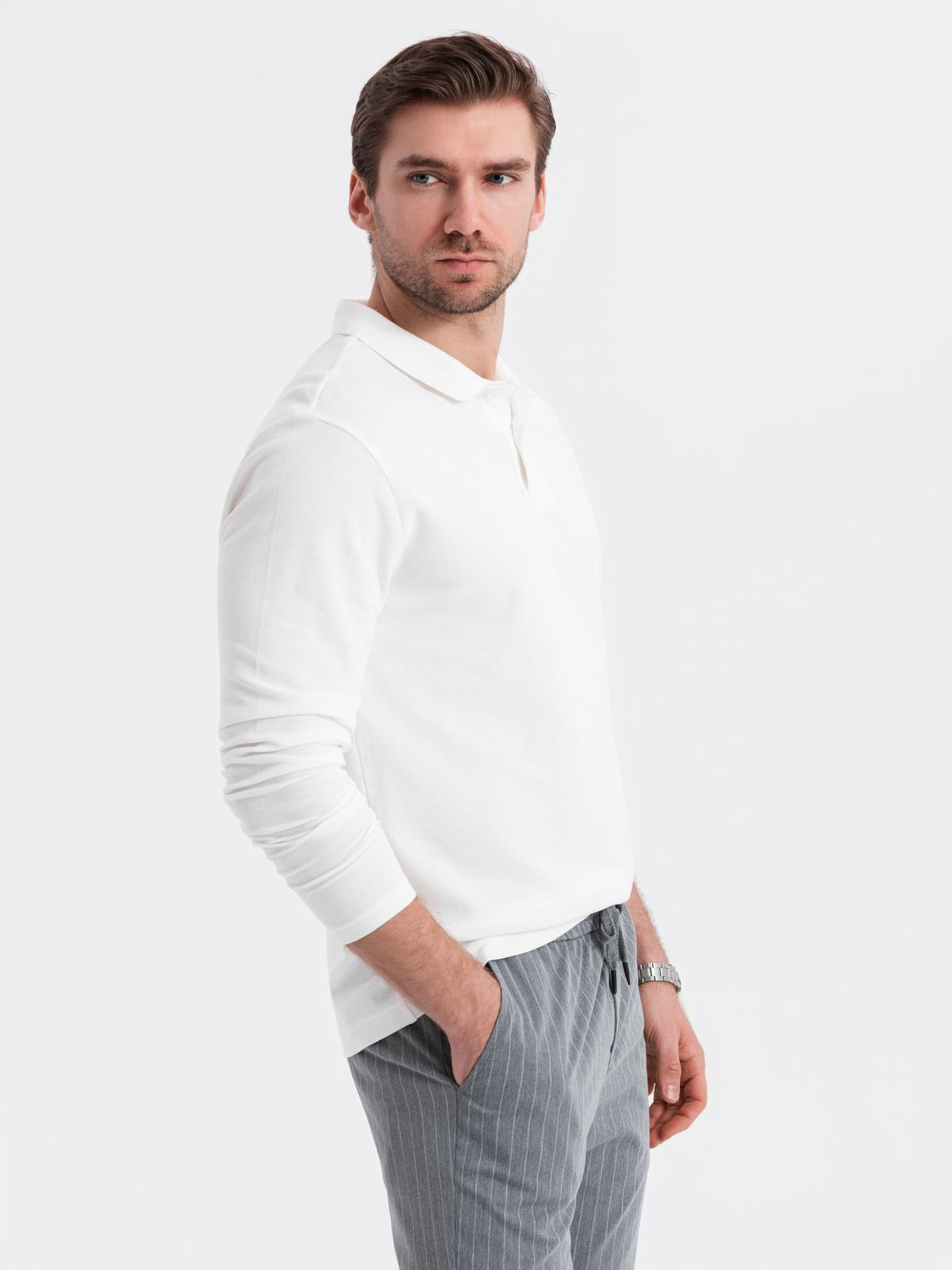 Meeste pikkade varrukatega polosärk Ombre Clothing - Image 58