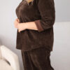 Plus Size naiste velvetist komplekt pusa ja laiade pükstega Kesi - Thumbnail Image 23