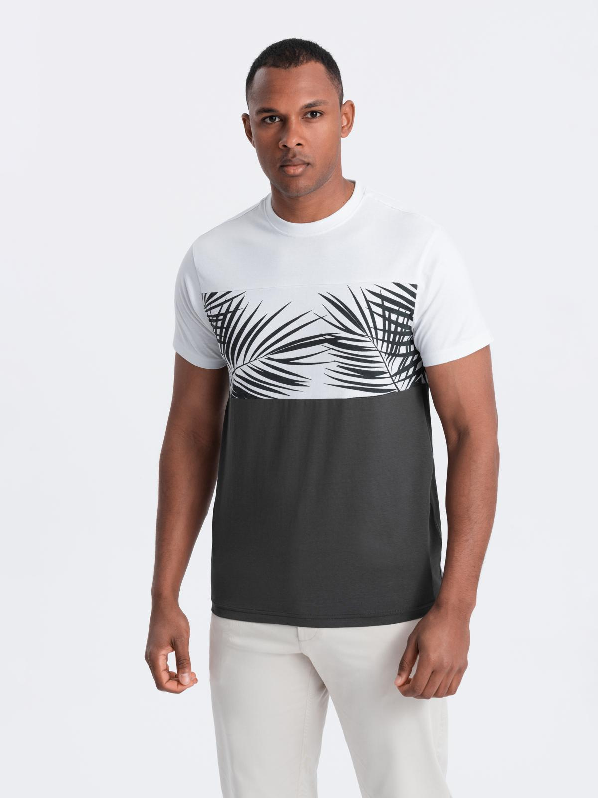 Meeste puuvillane T-särk palmilehtede mustriga Ombre Clothing - Image 12