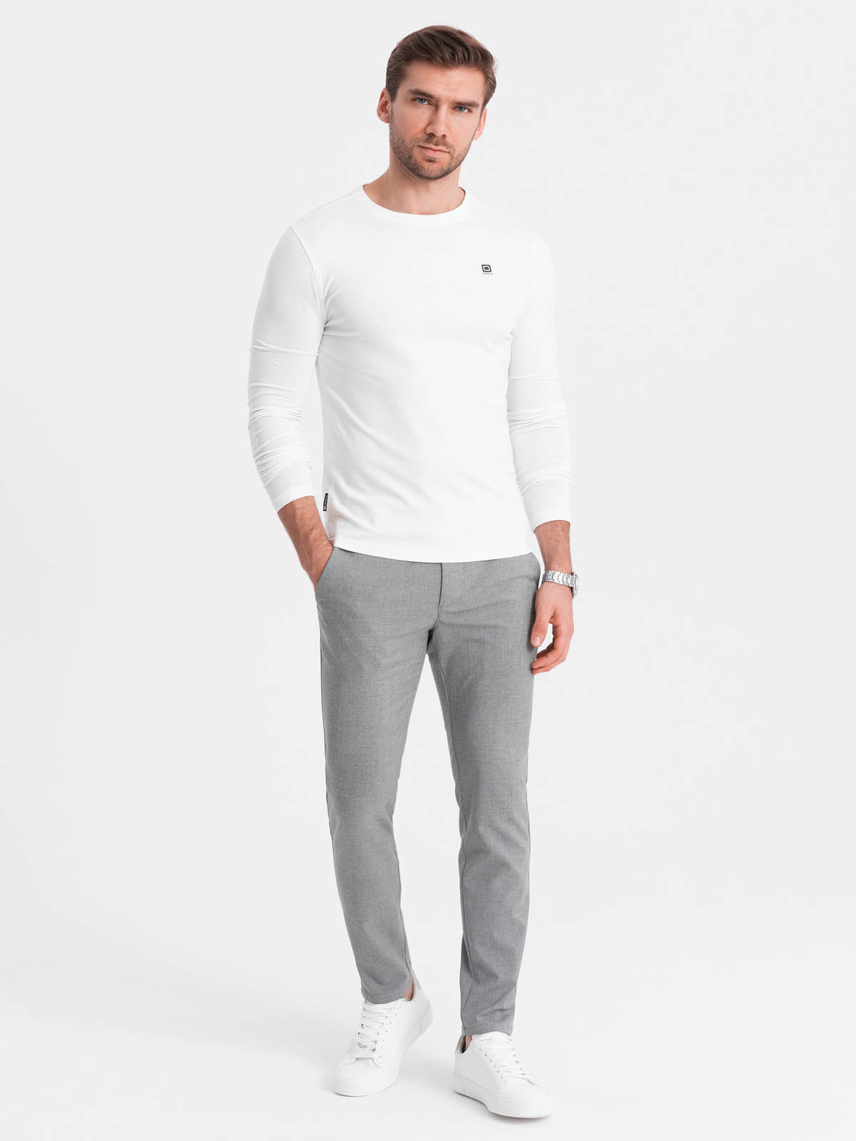 Meeste pikkade varrukatega T-särk Ombre Clothing - Image 4