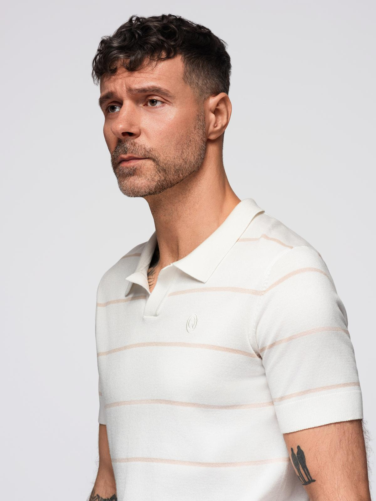 Meeste kootud triibuline polosärk Ombre Clothing - Image 22