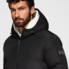 Ombre Clothing meeste pikk tepitud talvejope kapuutsiga - Thumbnail Image 2