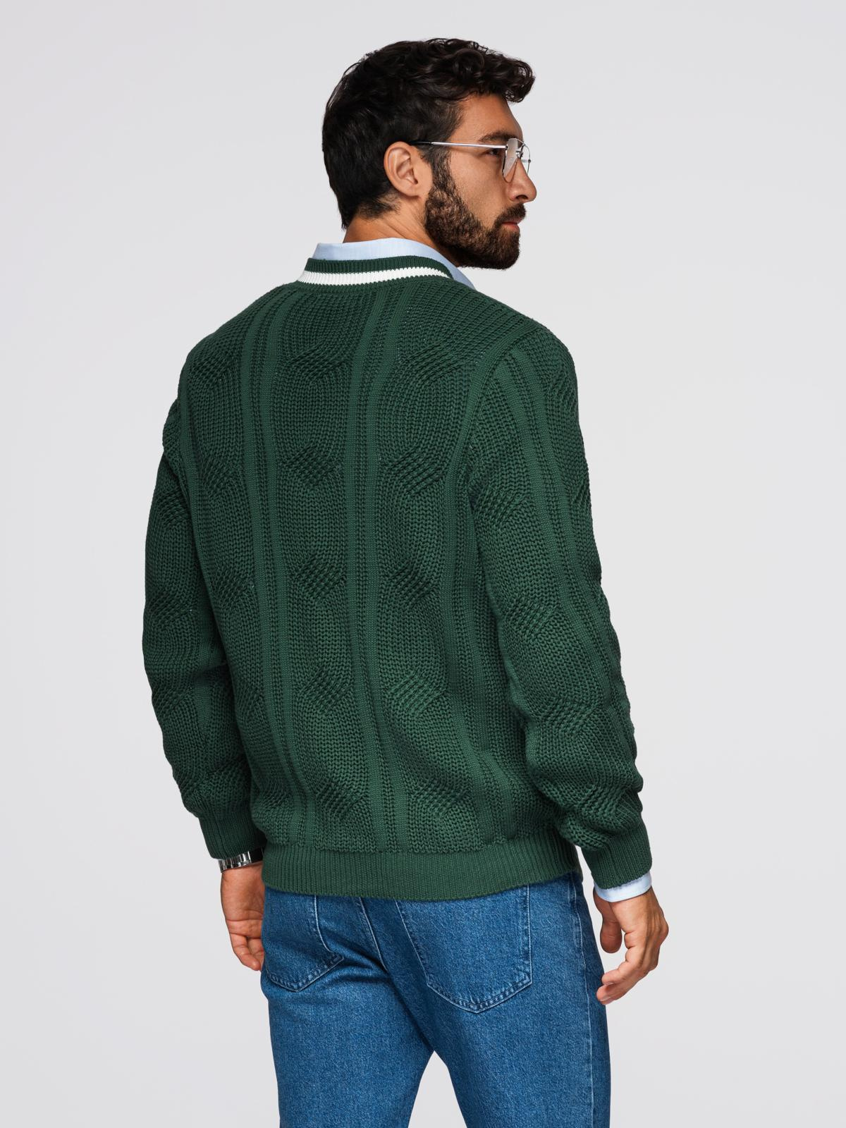 Meeste V-kaelusega kootud kampsun Ombre Clothing - Image 20