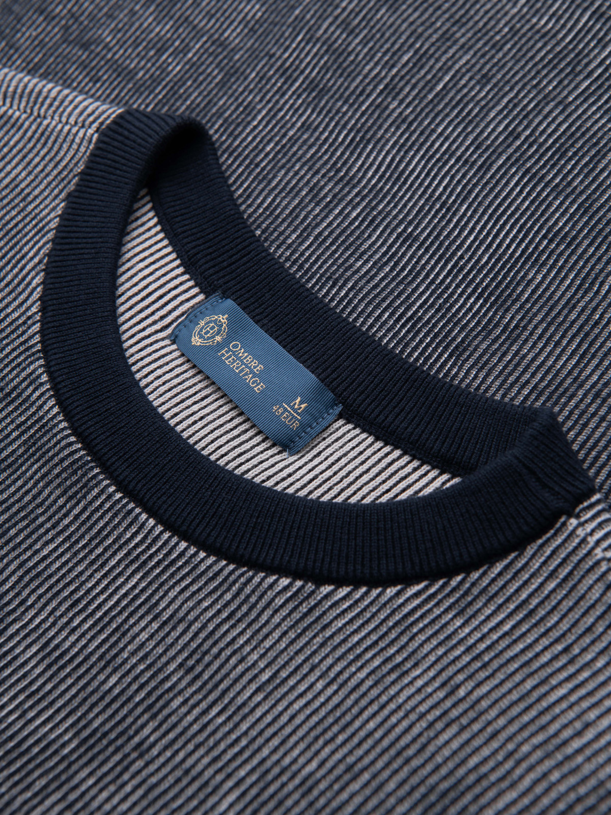 Meeste struktuurne kootud puuvillane T-särk Ombre Clothing - Image 14