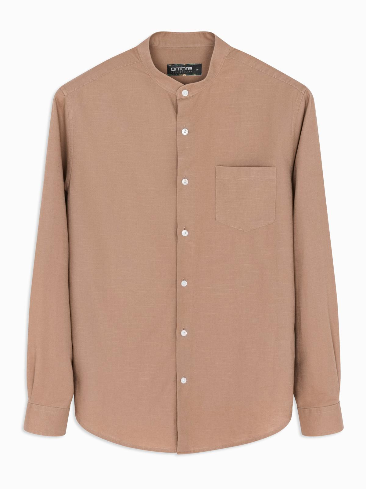 Meeste püstkraega pikkade varrukatega triiksärk Ombre Clothing - Image 42