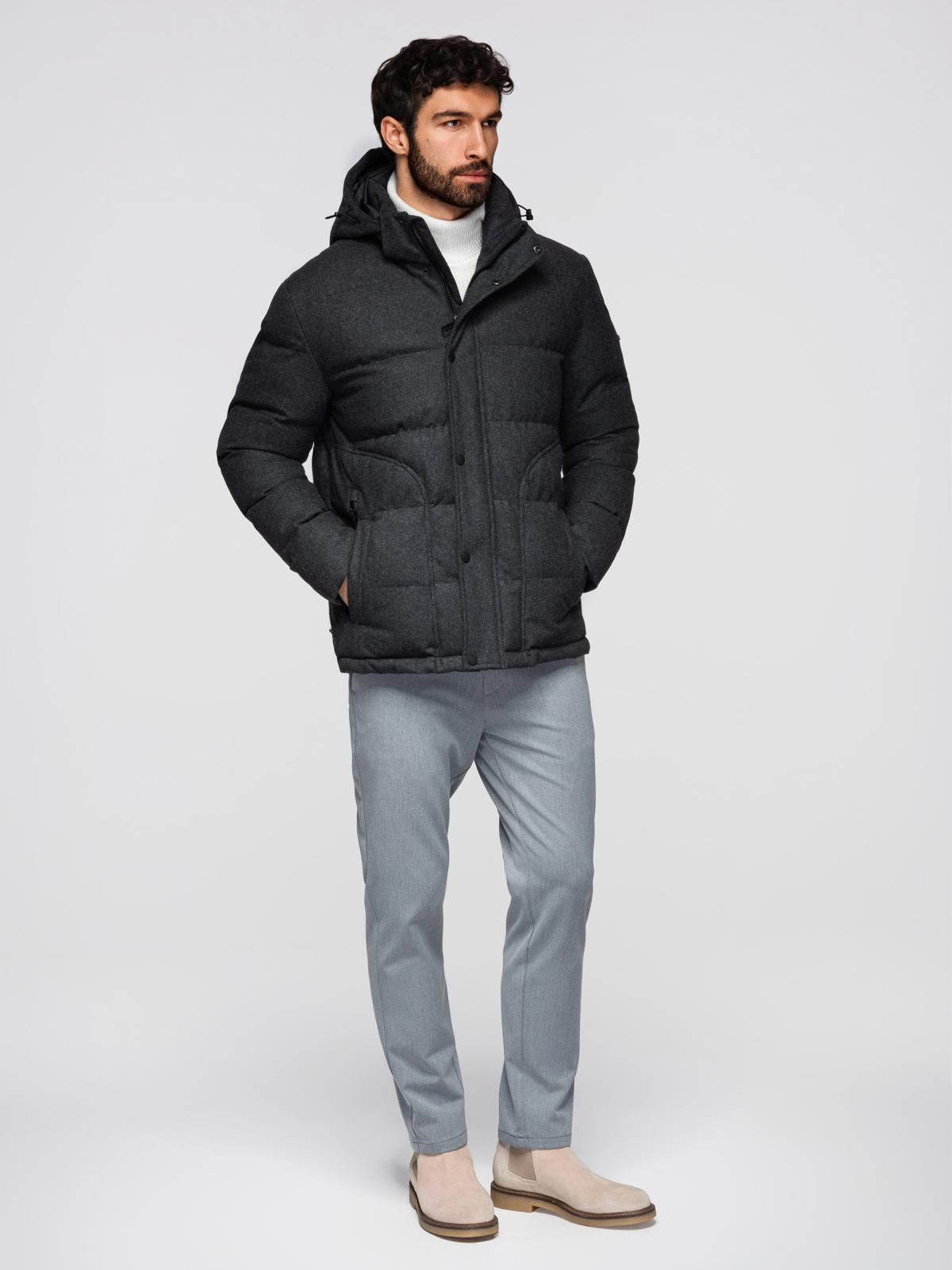 Meeste tepitud kapuutsiga jope Ombre Clothing - Image 13
