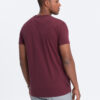 meeste puuvillane taskutrükiga t-särk - maroon v3 s1742 - Thumbnail Image 3