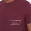 meeste puuvillane taskutrükiga t-särk - maroon v3 s1742 - Thumbnail Image 5