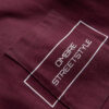 meeste puuvillane taskutrükiga t-särk - maroon v3 s1742 - Thumbnail Image 6