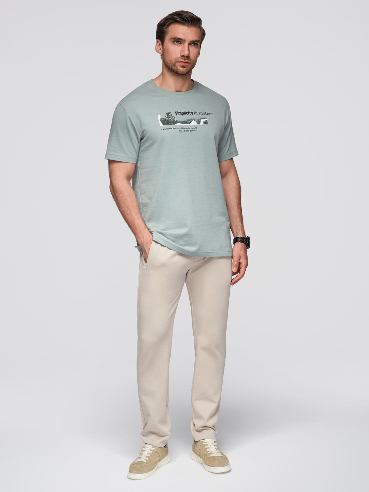 Ombre Clothing meeste puuvillased sirge lõikega dressipüksid - Image 3