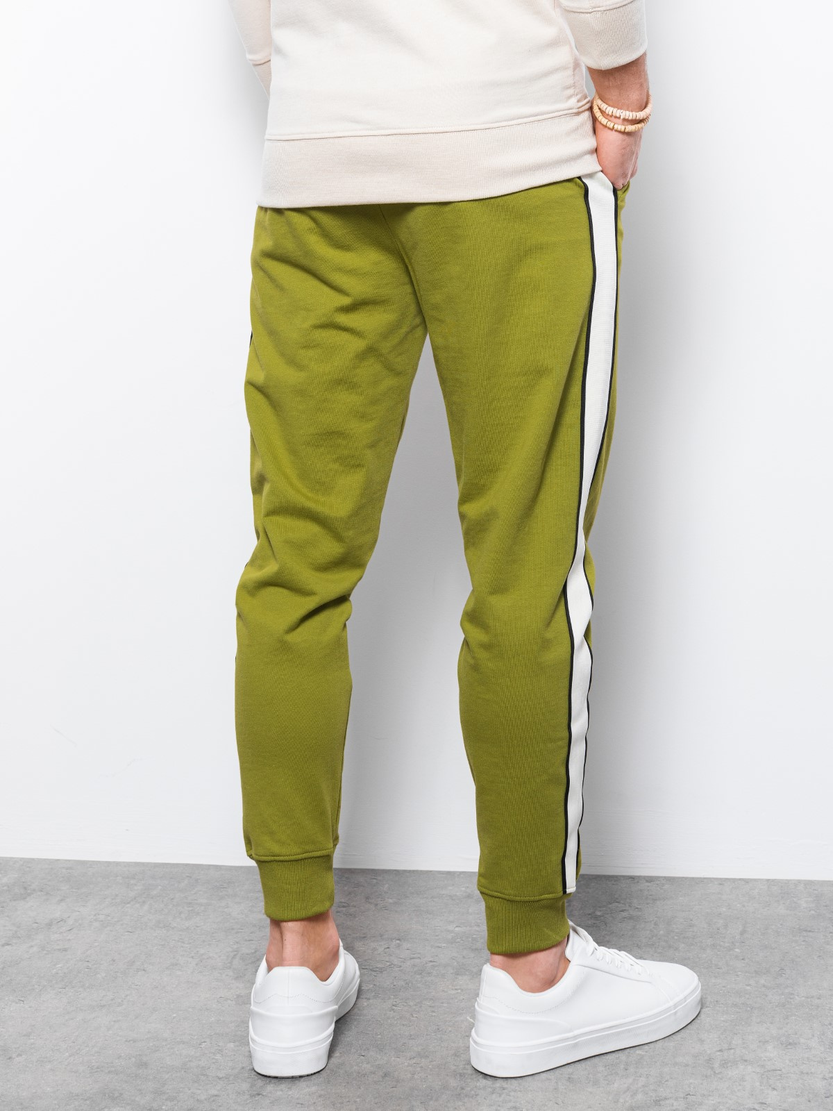 Ombre Clothing meeste dressipüksid kontrastsete küljetriipudega - Image 5