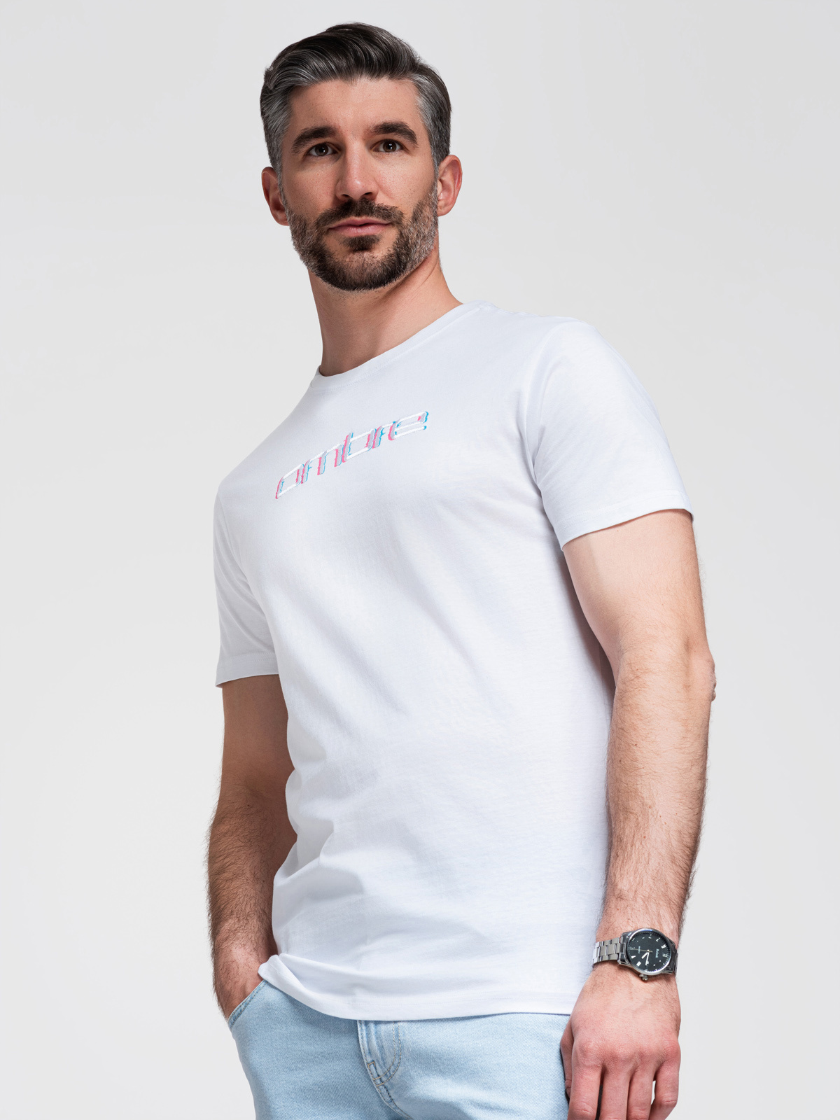 Ombre Clothing meeste T-särk rinnatrüki ja ümara kaelusega - Image 11