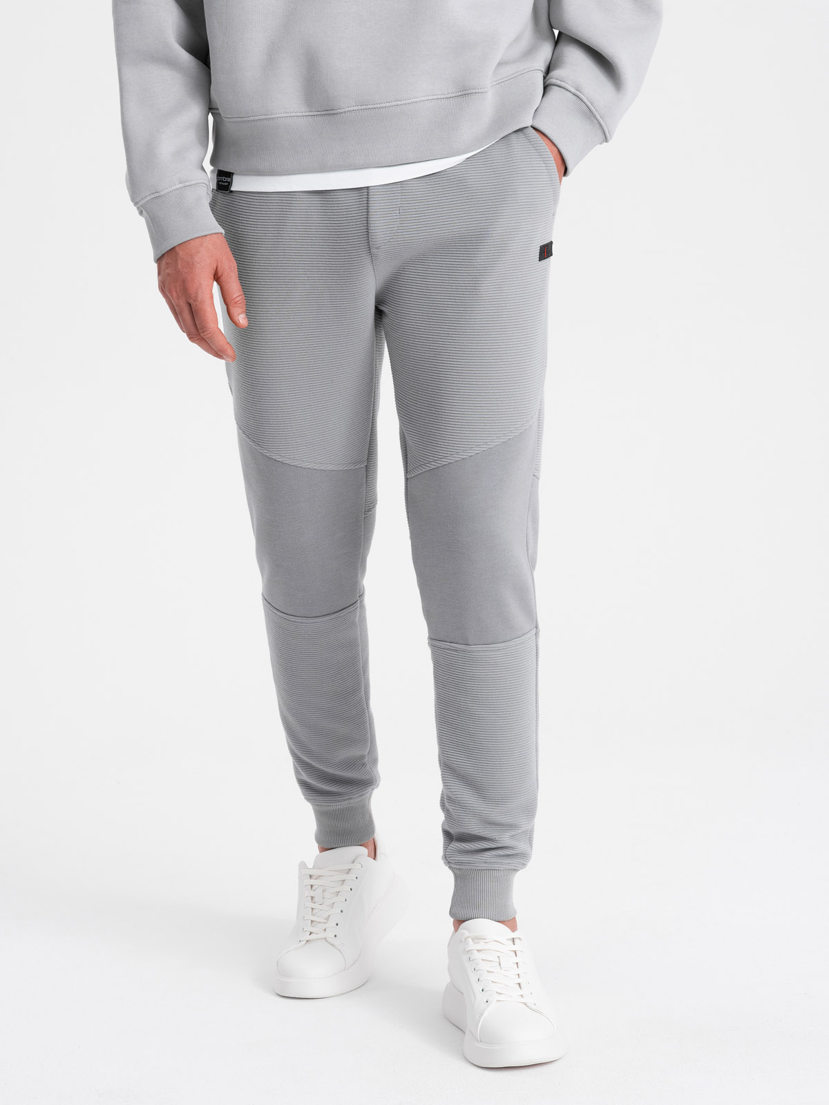 Ombre Clothing meeste dressipüksid ottomani kangast vahetükkidega - Image 24