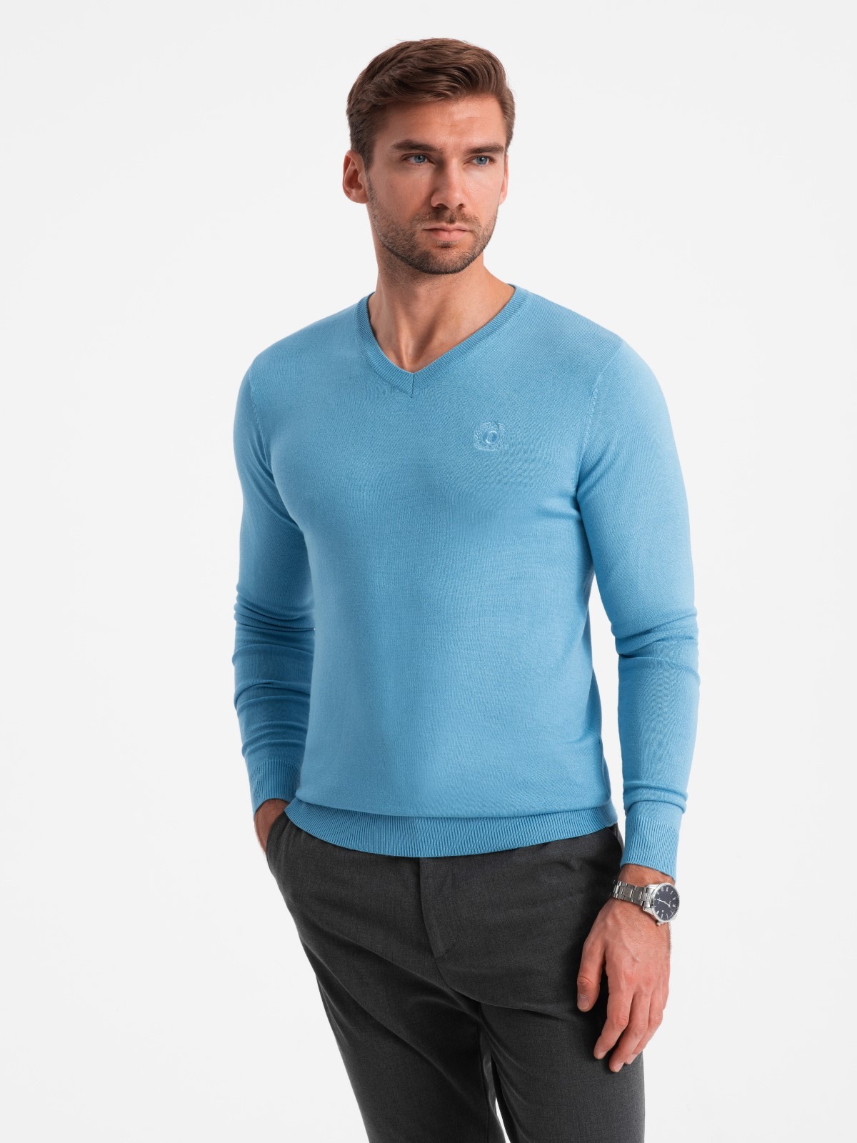 Ombre Clothing meeste V-kaelusega kampsun - Image 61