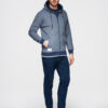Ombre Clothing meeste lukuga kapuutsiga dressipluus - Thumbnail Image 13
