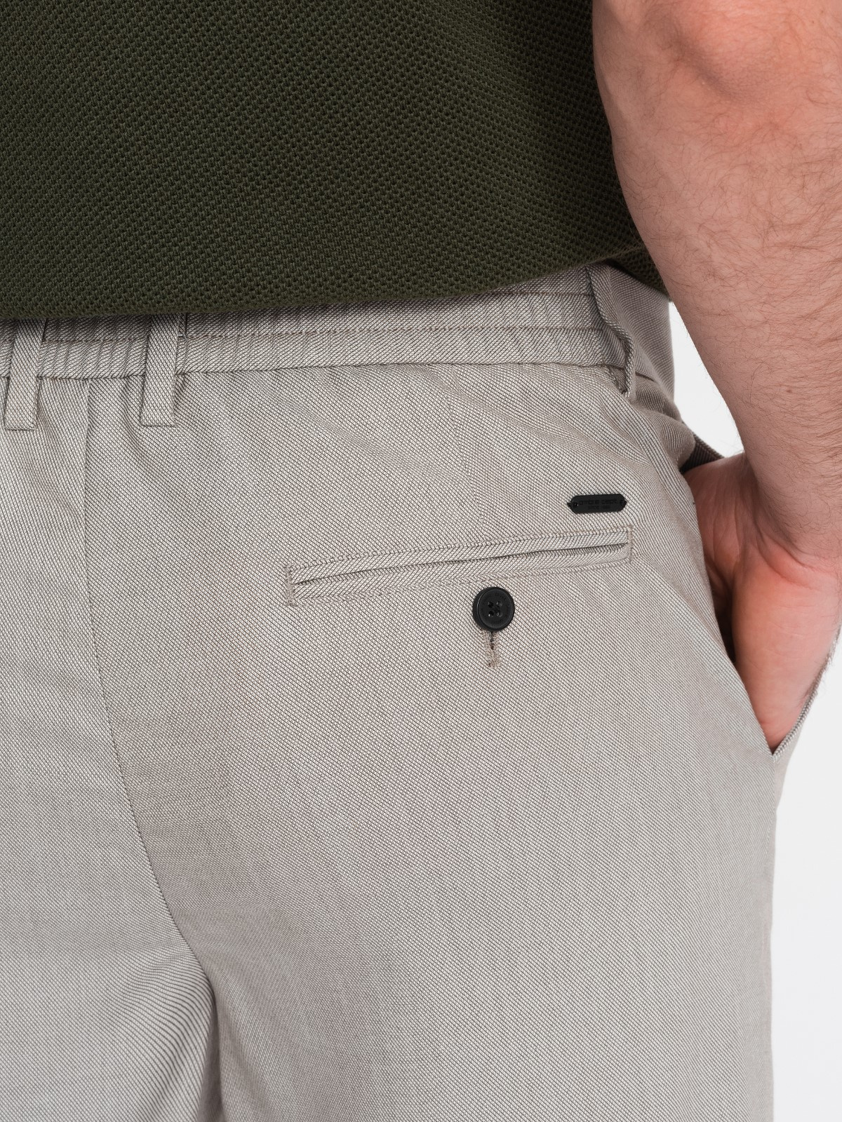 Elastse vöökohaga meeste chino-püksid Ombre Clothing - Image 41