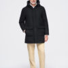 Meeste kapuutsiga villasegust mantel Ombre Clothing - Thumbnail Image 2
