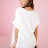 Kesi musliinist naiste pluus kaelakeega - Thumbnail Image 3