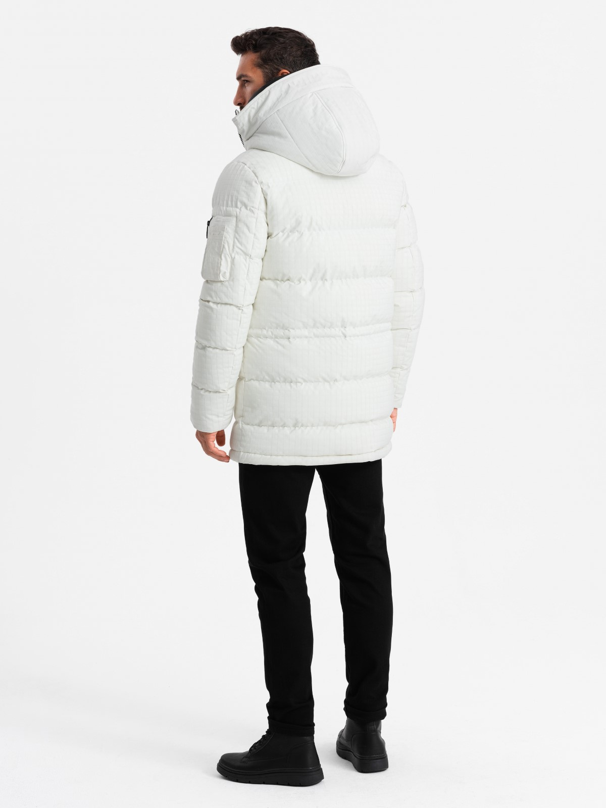 Meeste tepitud kapuutsiga jope Ombre Clothing - Image 6