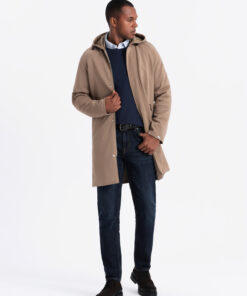Ombre Clothing meeste kapuutsiga mantel