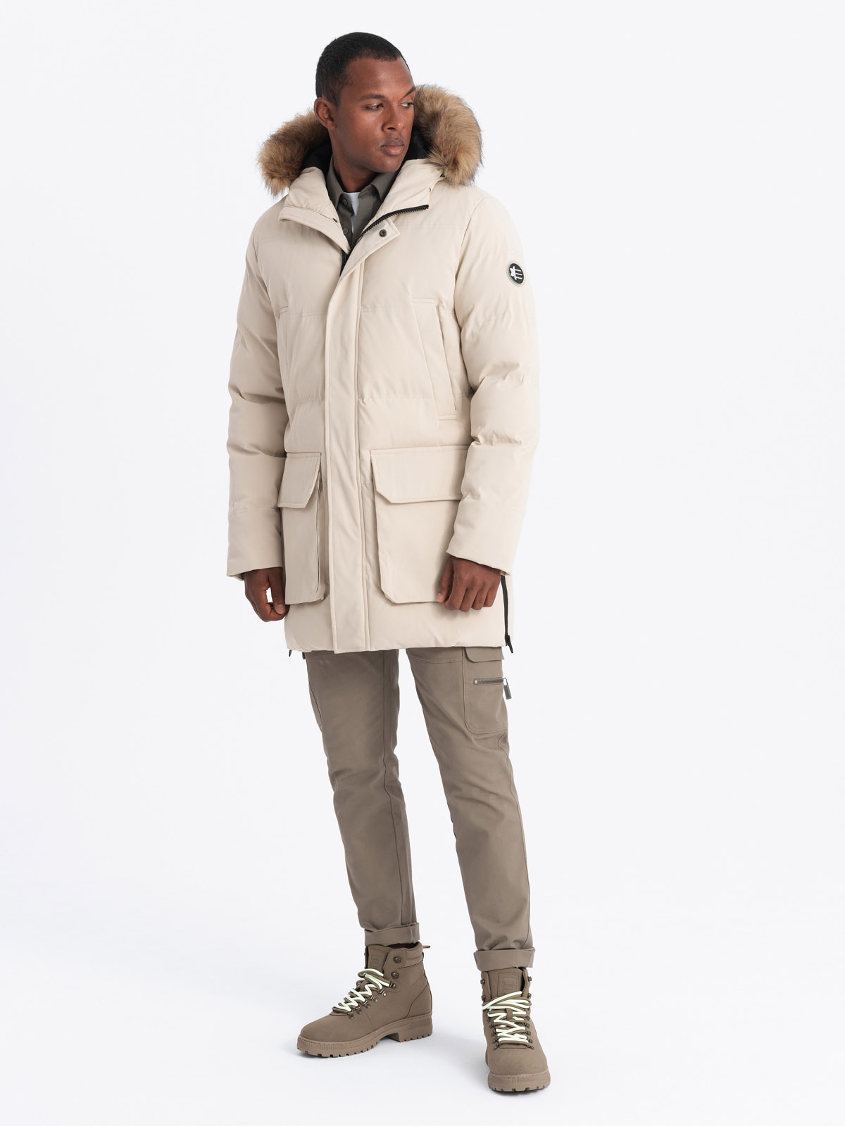 Meeste kapuutsiga talvejope Ombre Clothing - Image 10