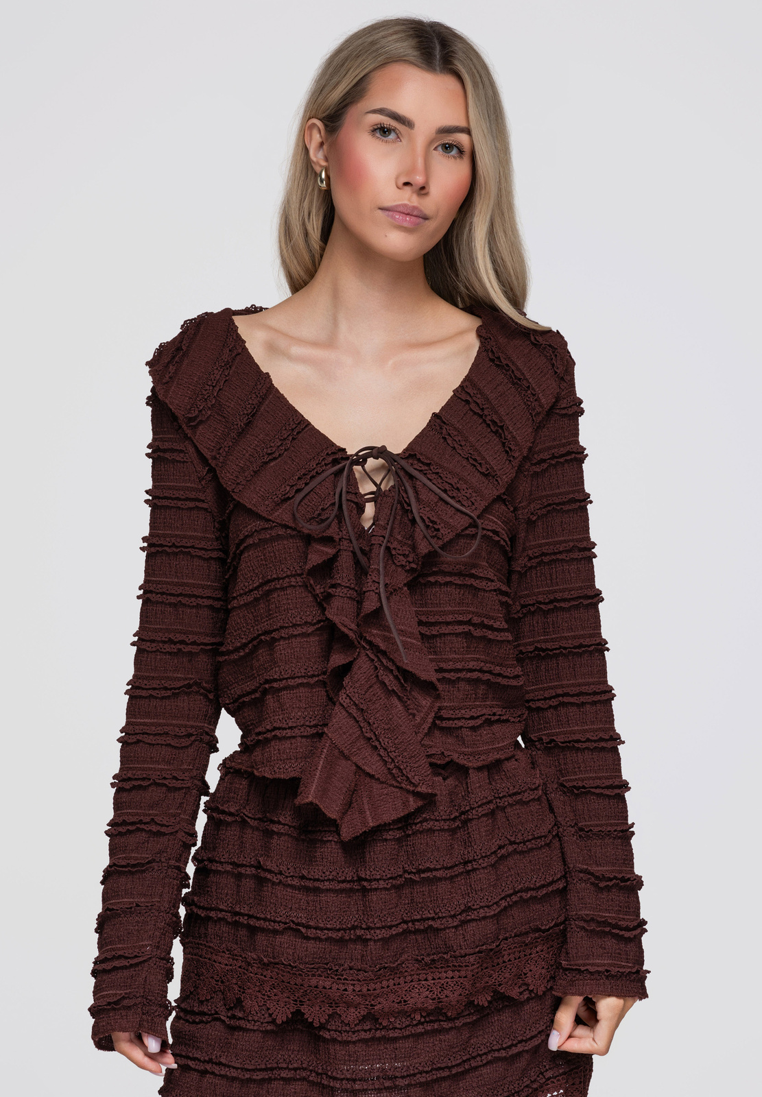 Pikkade varrukate ja paelkinnitusega naiste pluus Ombre Clothing - Image 10