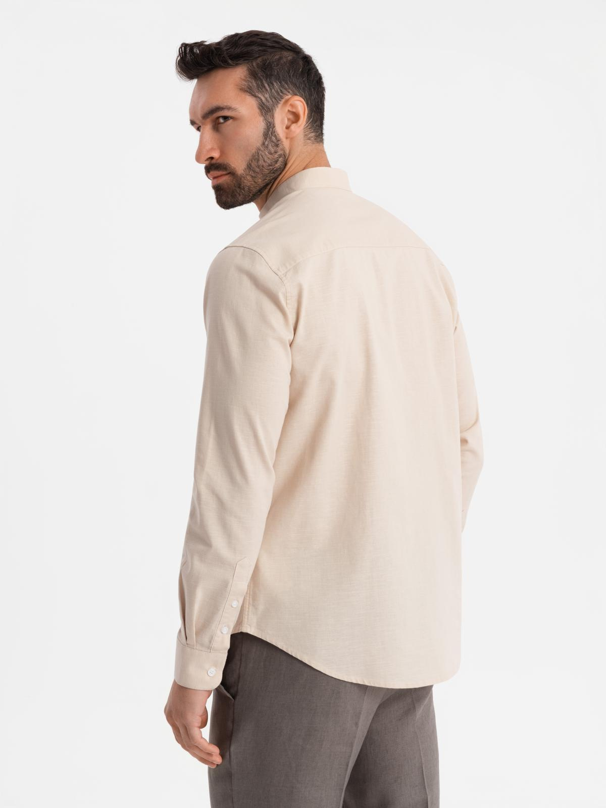 Meeste püstkraega pikkade varrukatega triiksärk Ombre Clothing - Image 16