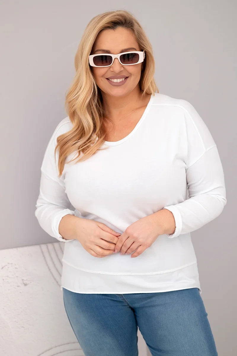 Kesi laia lõikega V-kaelusega naiste pluus - Image 60