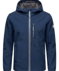 Meeste SOFTSHELL jakk kapuutsi ja fliisvoodriga – tumesinine