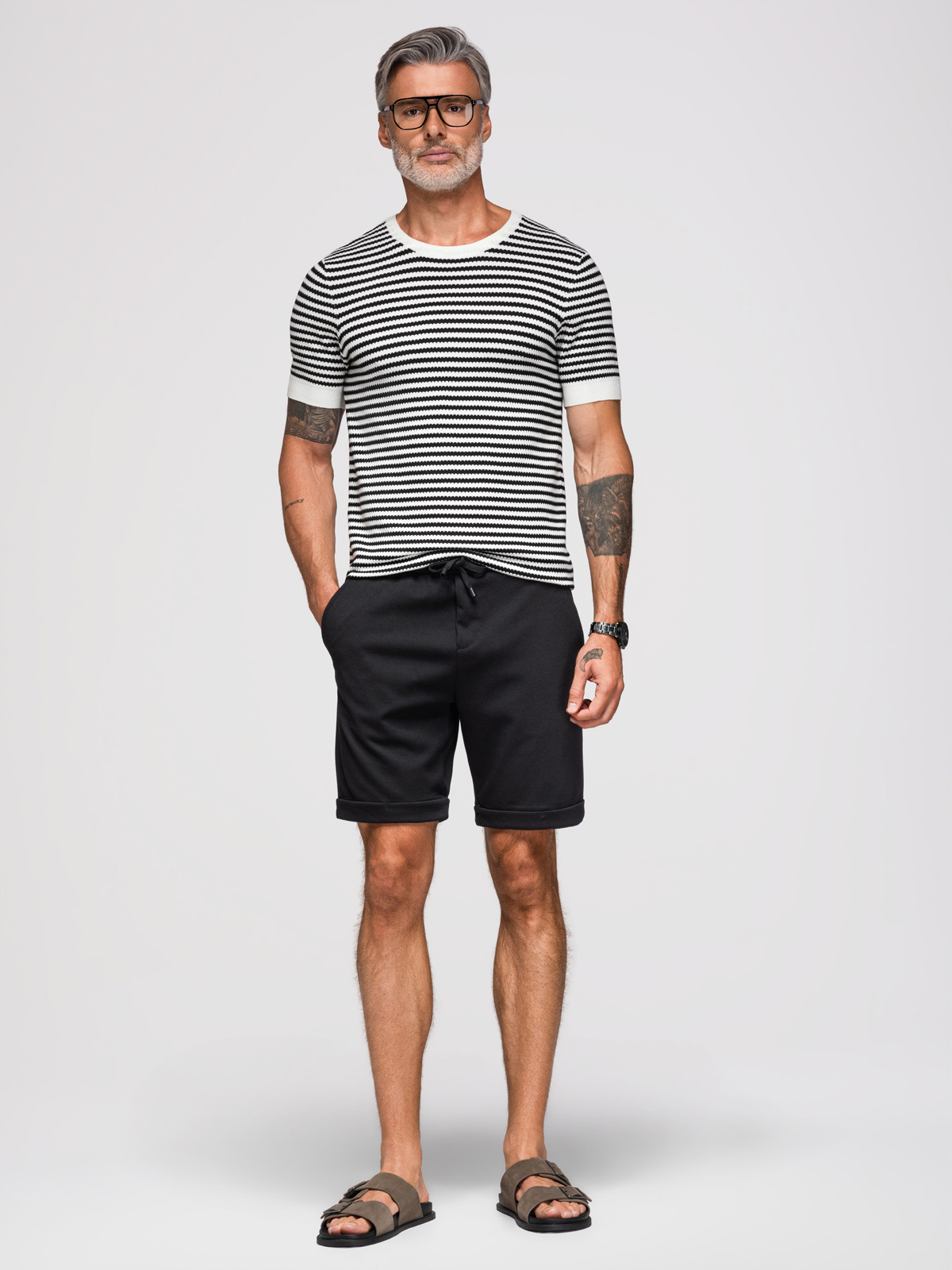 Meeste lühikesed püksid nöörvööga Ombre Clothing - Image 2