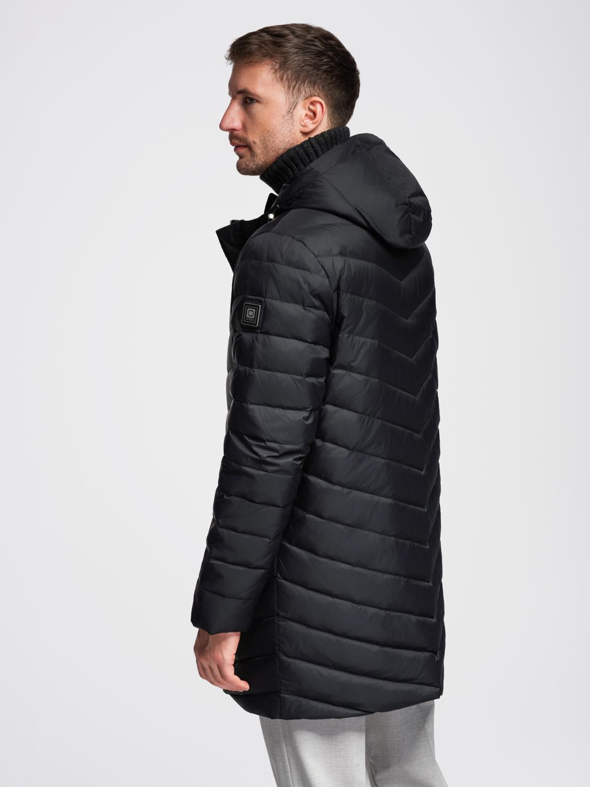 Meeste tepitud kapuutsiga pikem jope Ombre Clothing - Image 6