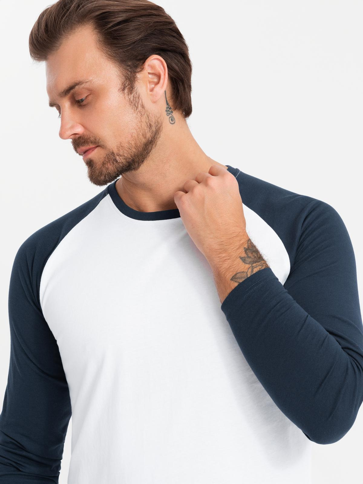 Meeste pikkade raglaanvarrukatega T-särk Ombre Clothing - Image 2