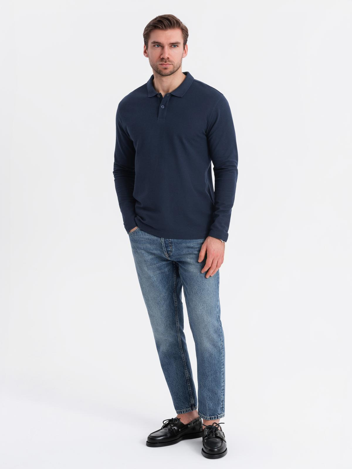 Meeste pikkade varrukatega polosärk Ombre Clothing - Image 70