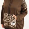 Plus Size naiste viskoosist kapuutsiga pusa pantrümustriga detailidega - Thumbnail Image 52