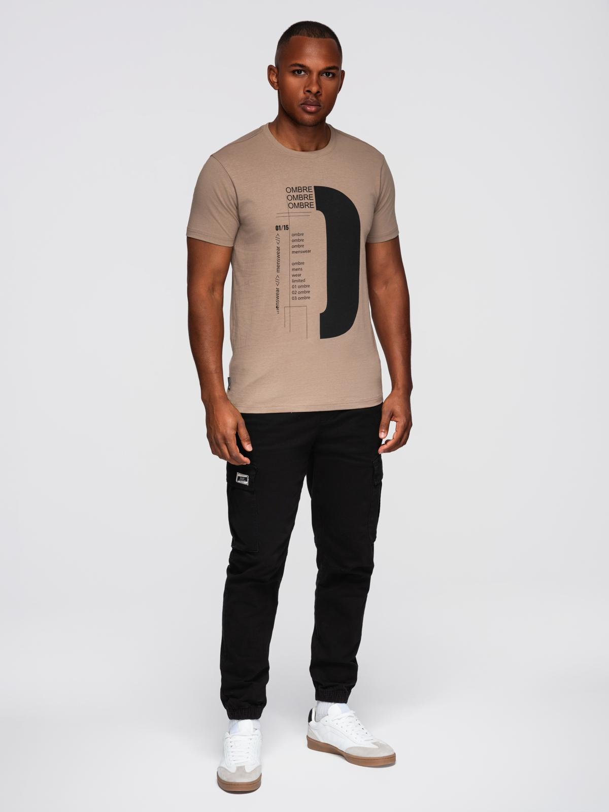 Ombre Clothing meeste trükisega puuvillane T-särk - Image 4