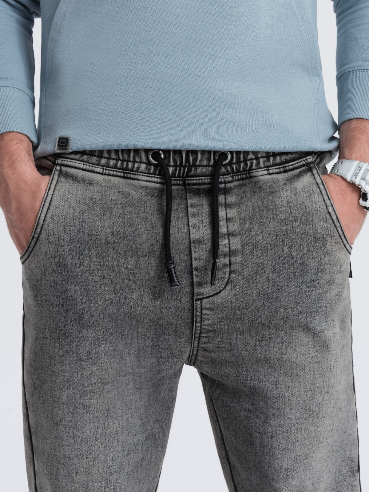 Meeste slim fit jogger-teksapüksid - Image 8