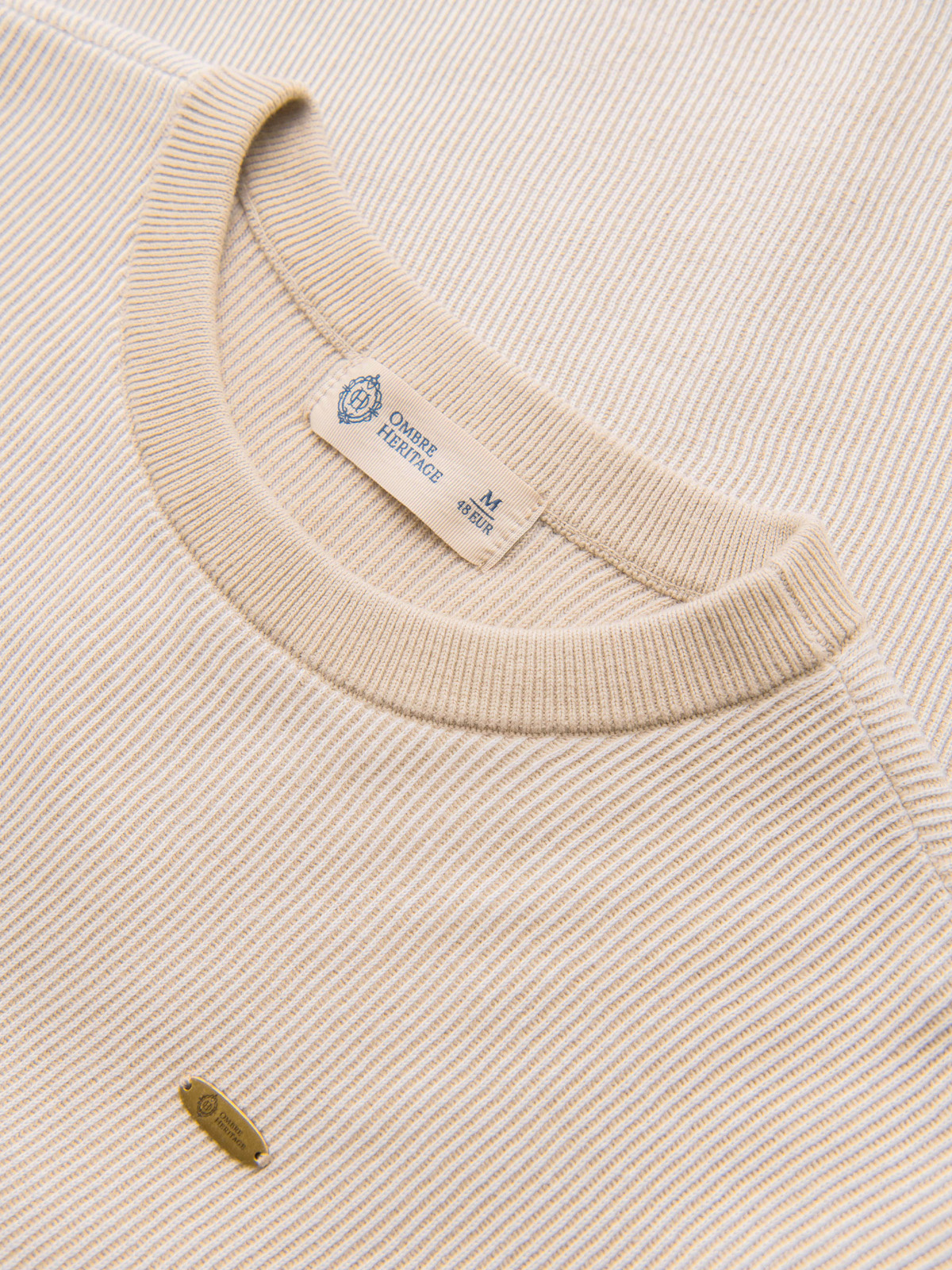 Meeste struktuurne kootud puuvillane T-särk Ombre Clothing - Image 6