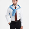 Meeste puuvillane mikromustriga triiksärk Ombre Clothing Regular Fit - Thumbnail Image 1