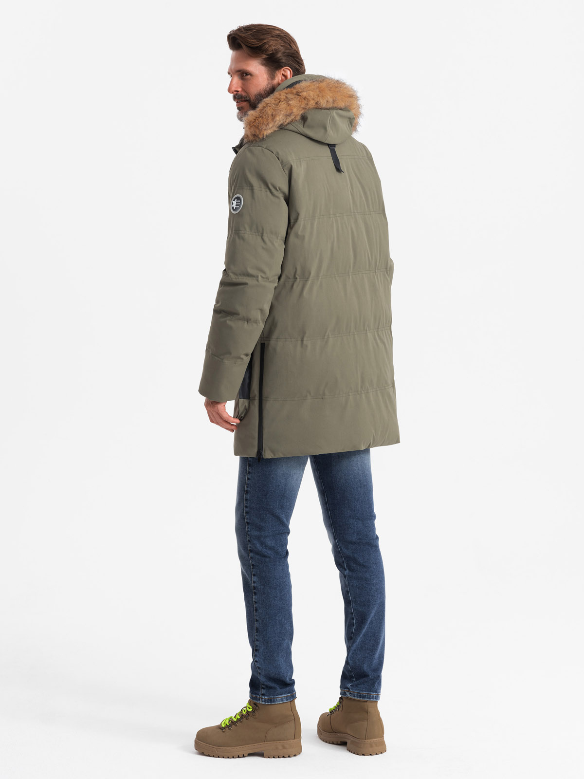 Meeste kapuutsiga talvejope Ombre Clothing - Image 23