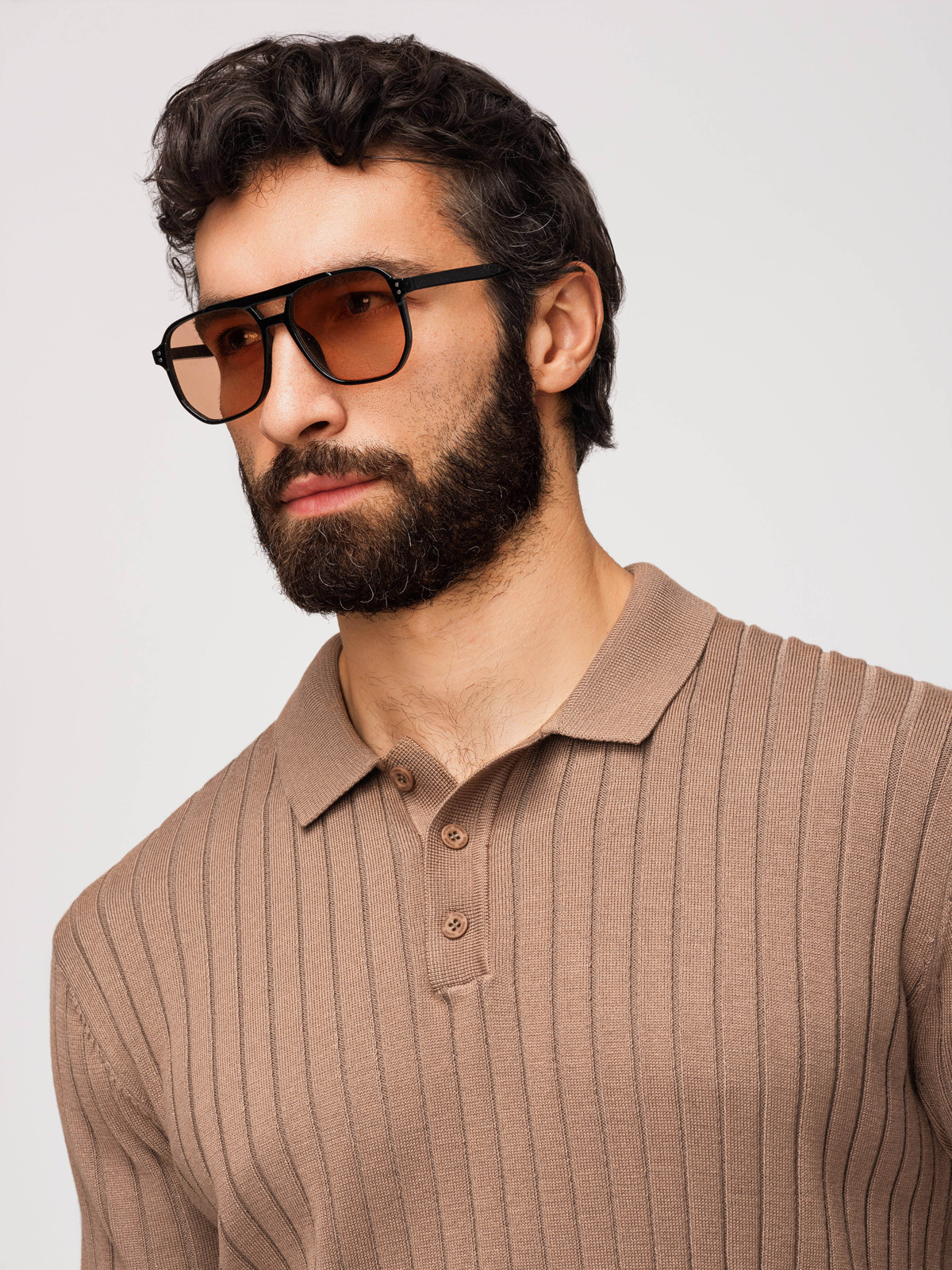 Meeste vertikaalse soonikkoega polosärk Ombre Clothing - Image 30