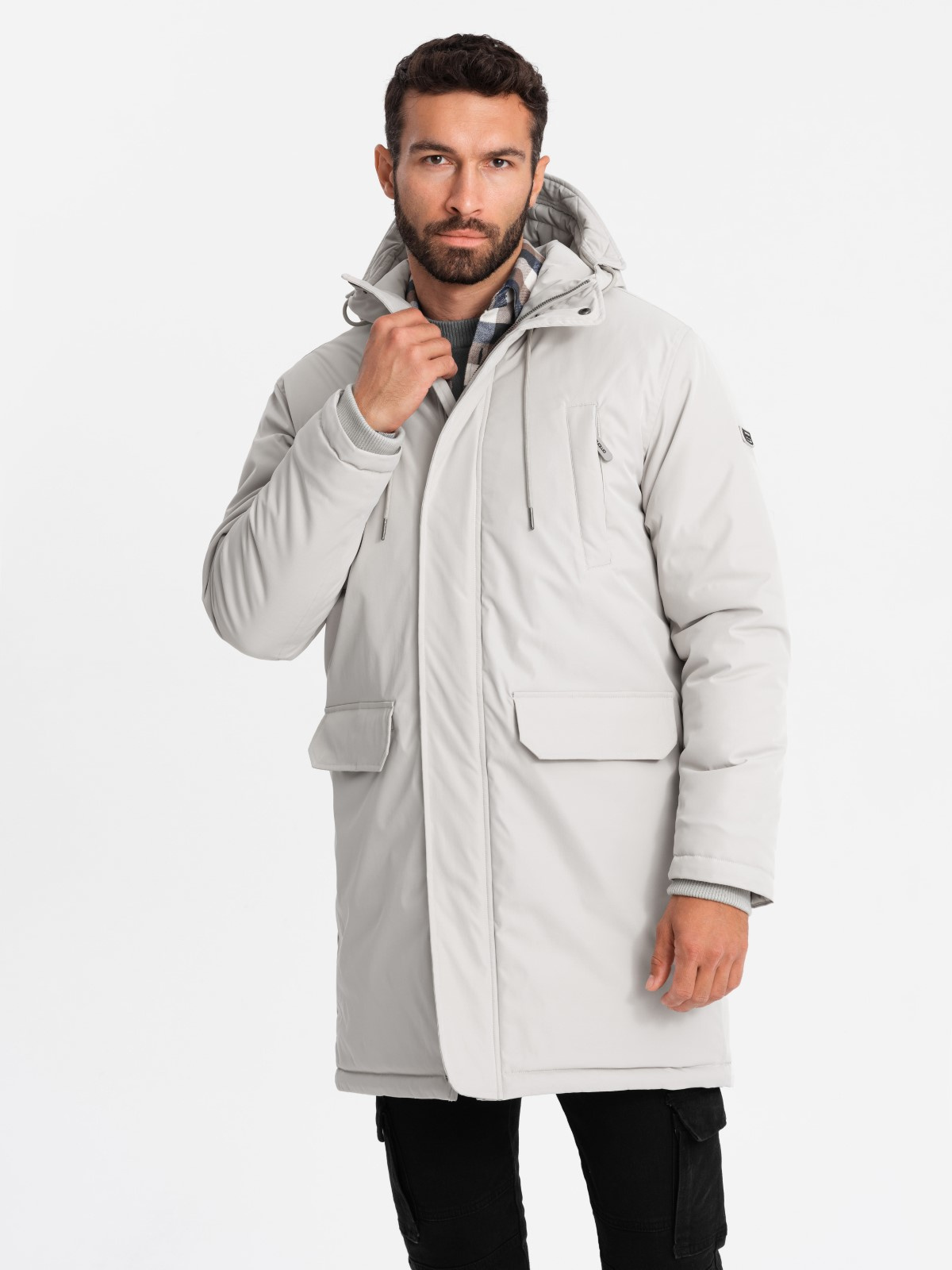 Ombre Clothing meeste kapuutsiga talveparka - Image 4