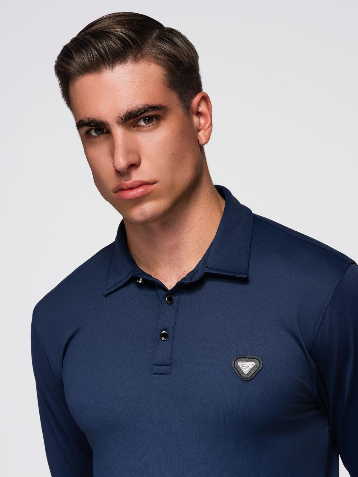 Ombre Clothing meeste pikkade varrukatega polosärk - Image 16