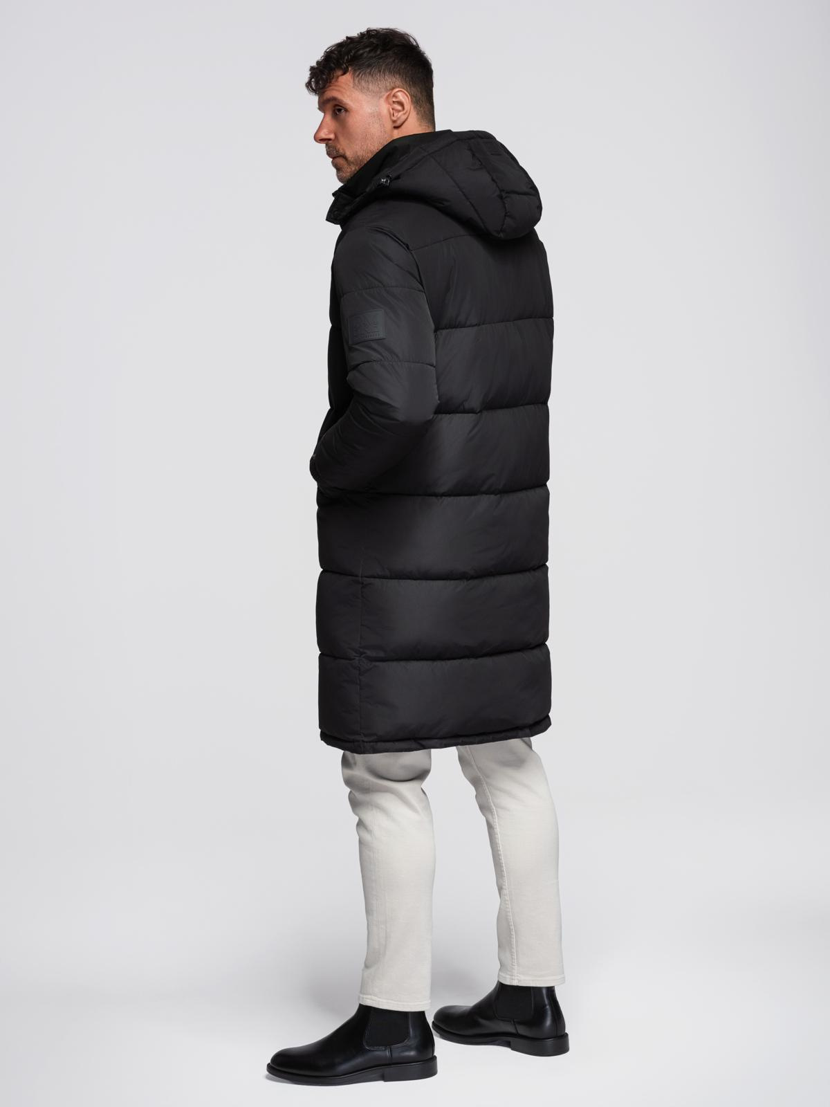 Meeste tepitud pikem talvejope kapuutsiga Ombre Clothing - Image 6