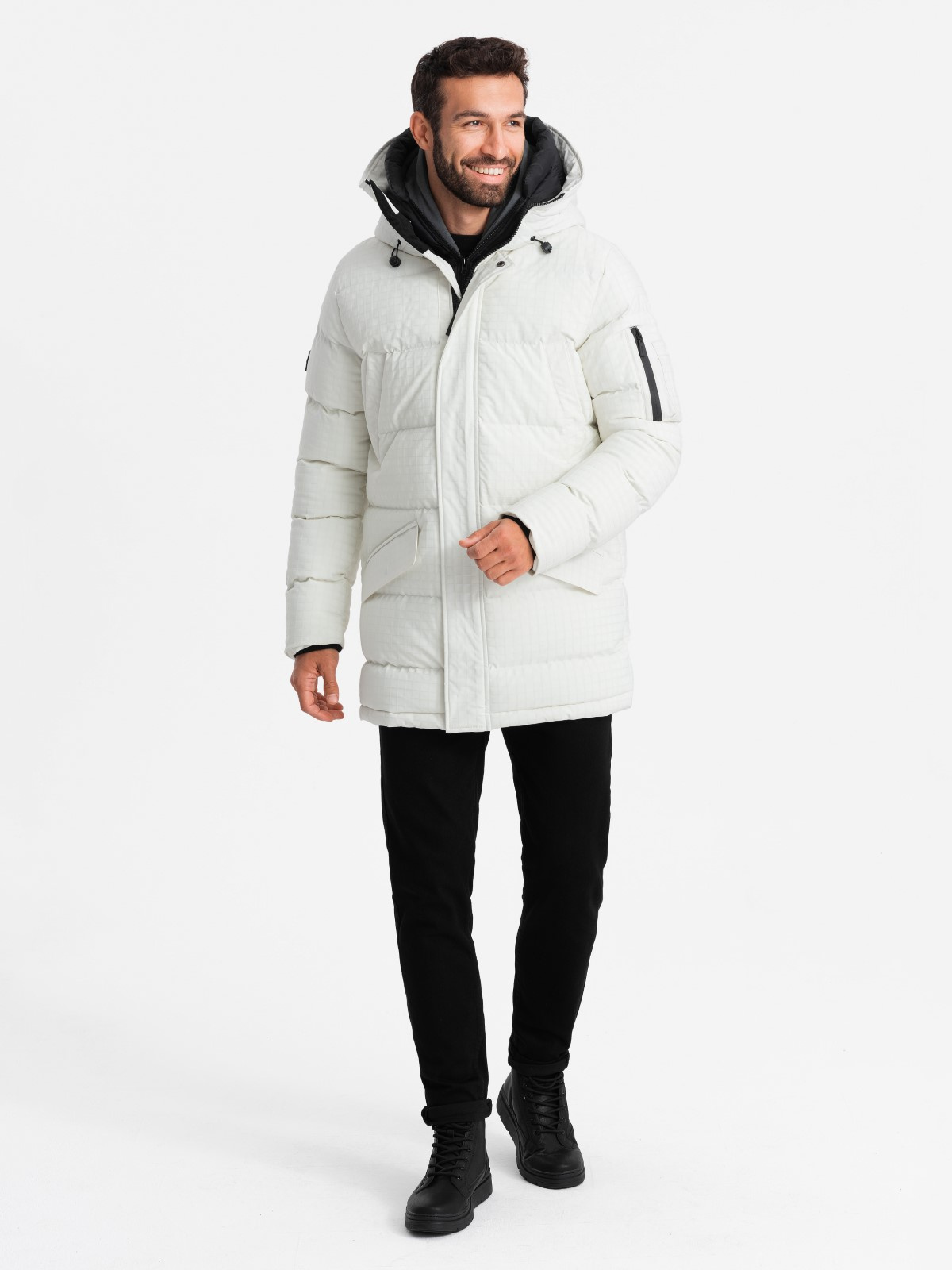 Meeste tepitud kapuutsiga jope Ombre Clothing - Image 5